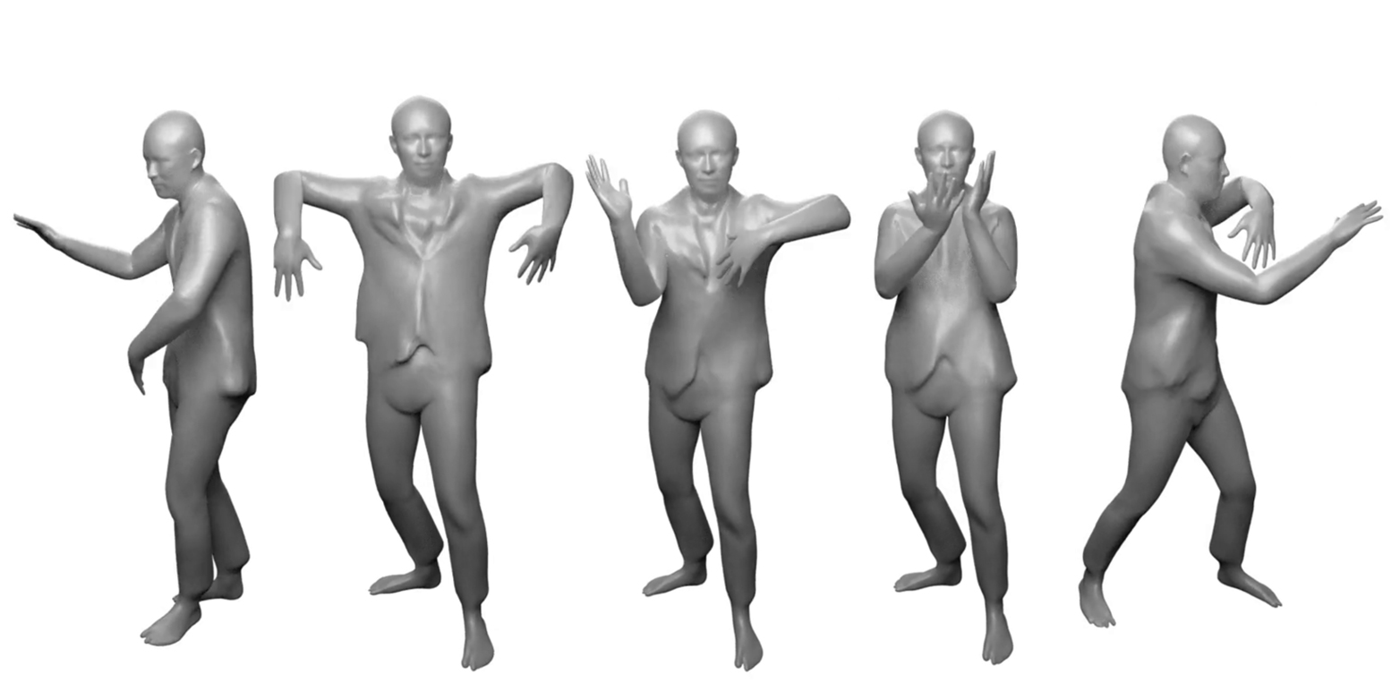 The new AI-based approach can create realistic virtual humans that perform never-before-seen moves such as wild dancing. (Graphic: Xu Chen/ETH Zürich)