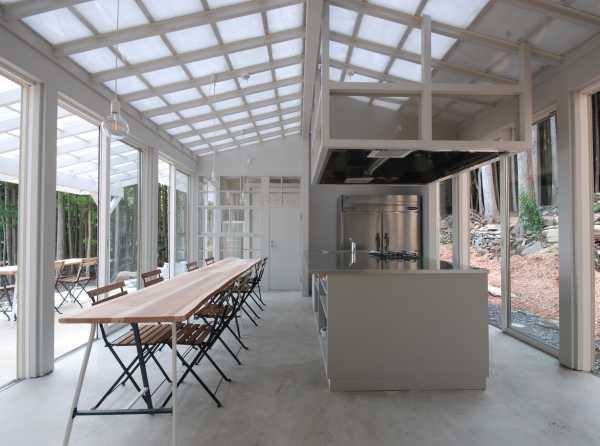 The interior of the new building in the fishing village of Momonoura