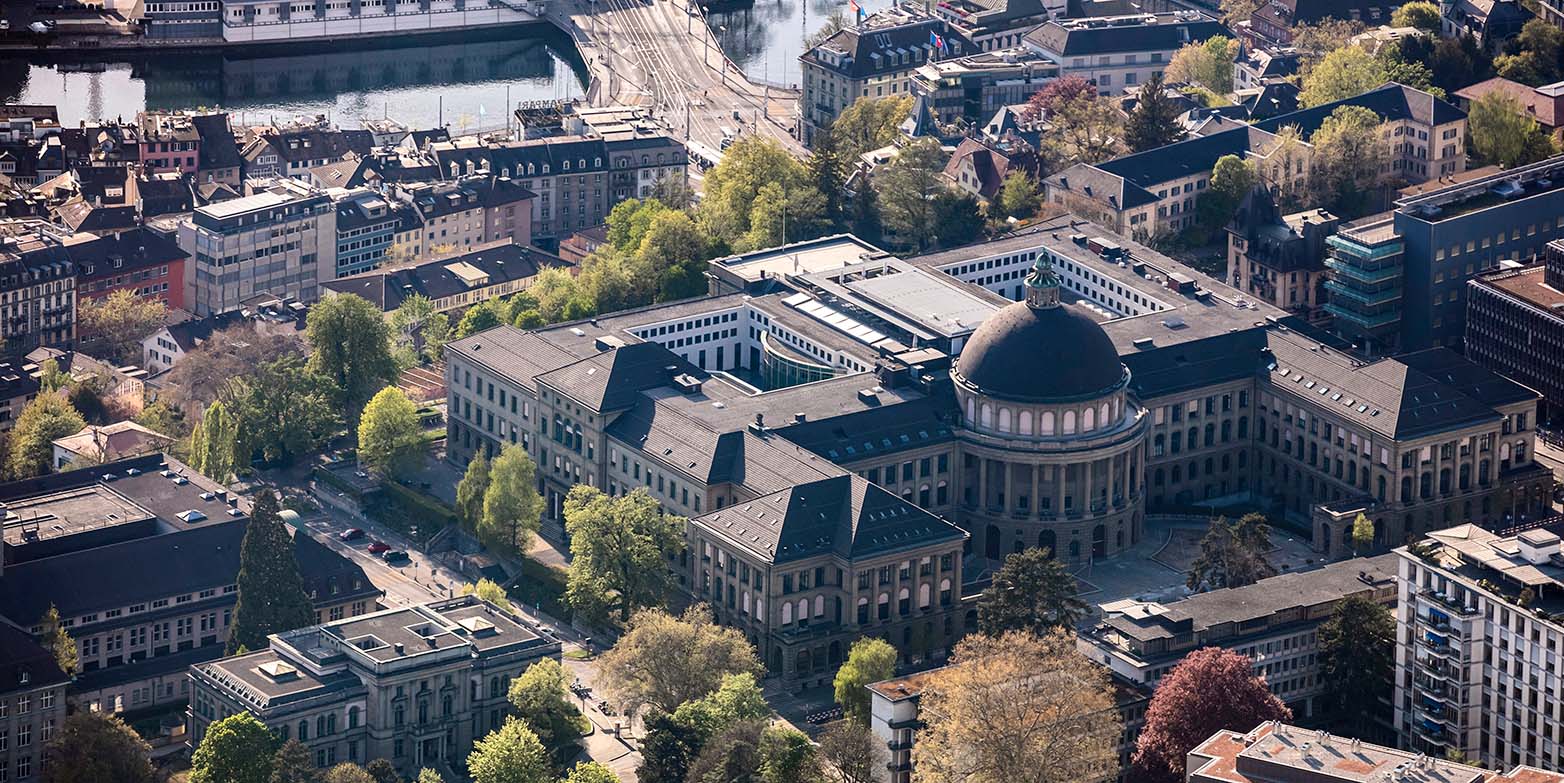 Aerial view of ETH Zurich main building