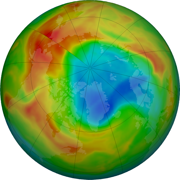 Ozone map April 2020