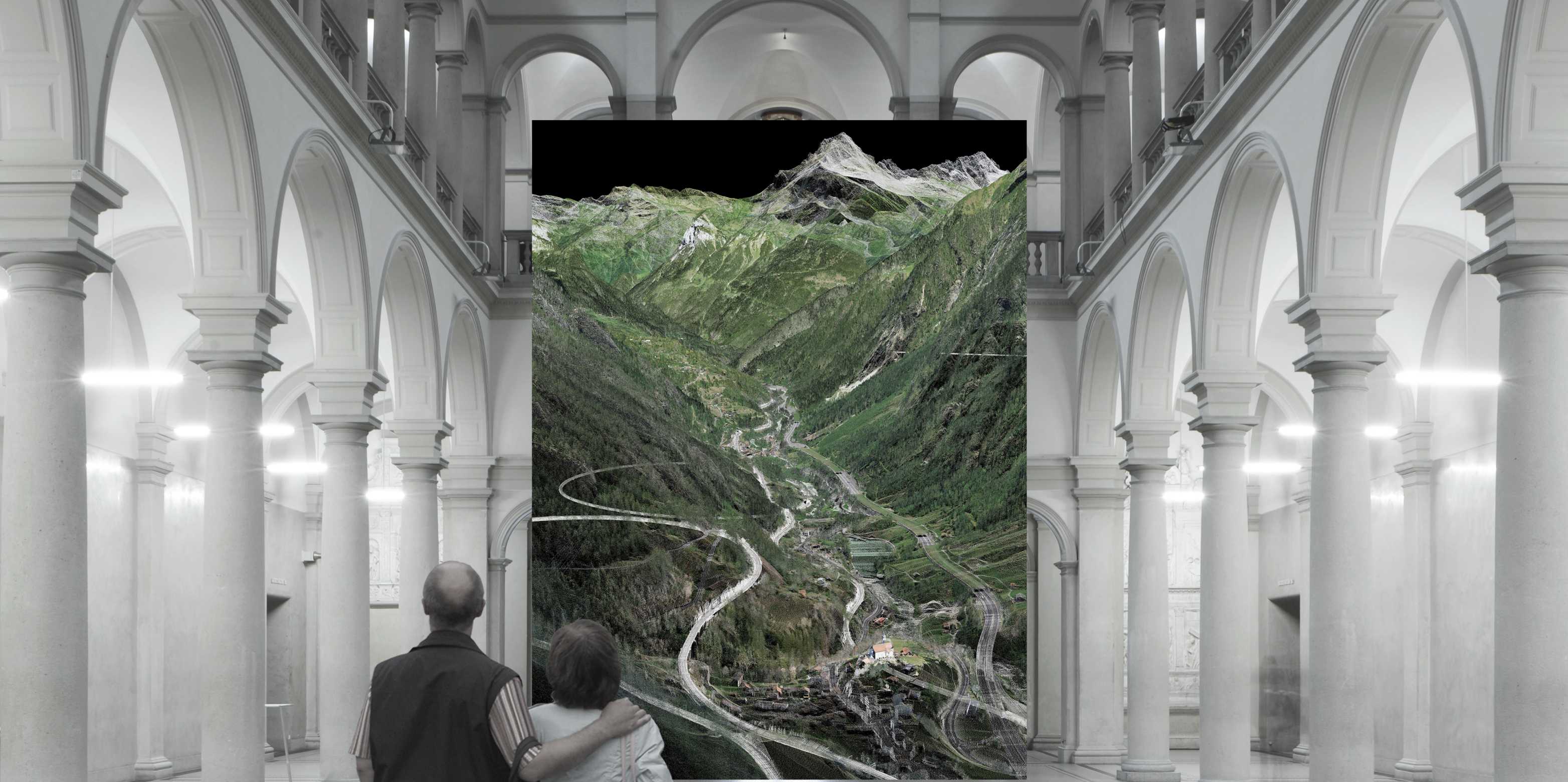 Digital model of the St Gotthard Pass.