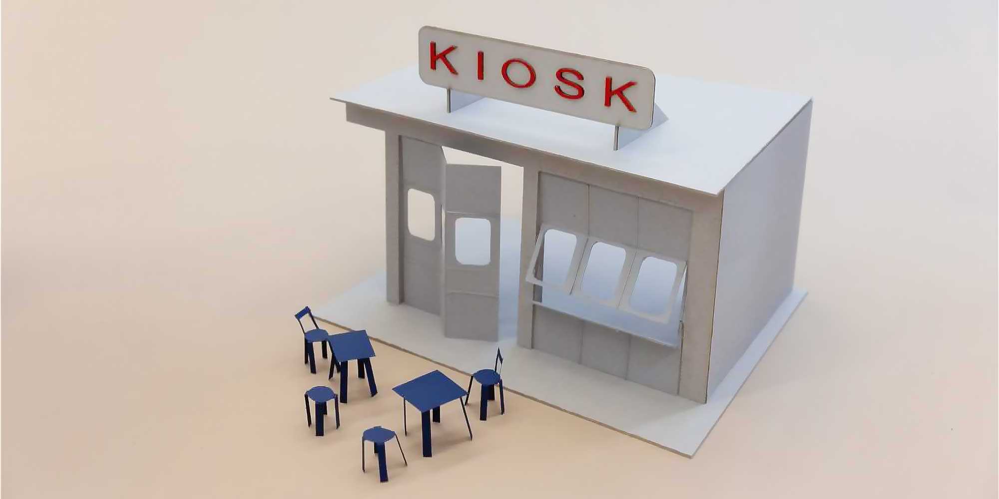 Model of a kiosk