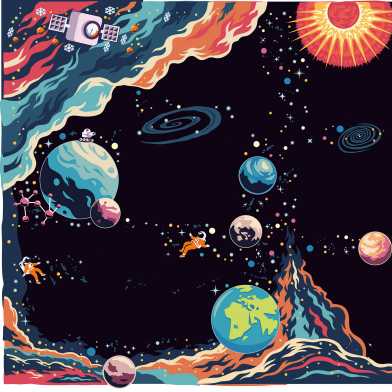 Illustration of the universe