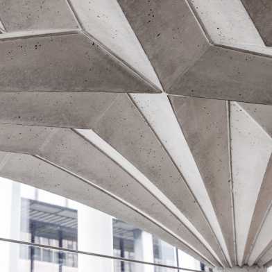 Folded vaulted ceiling