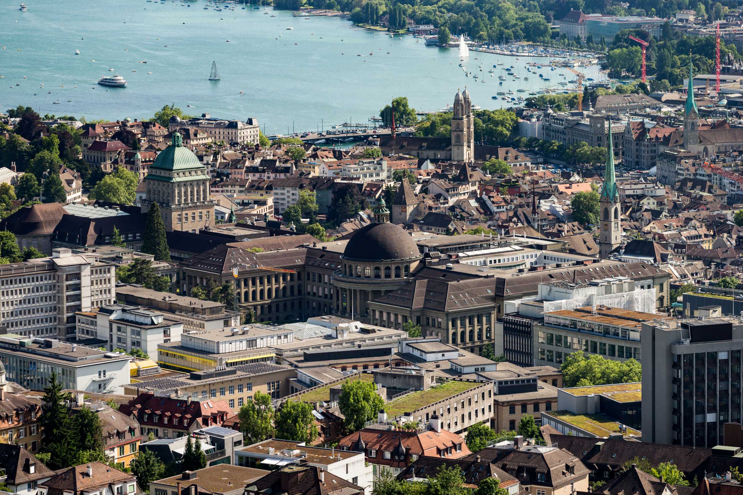 Aerial view, ETH Zurich, Zentrum
