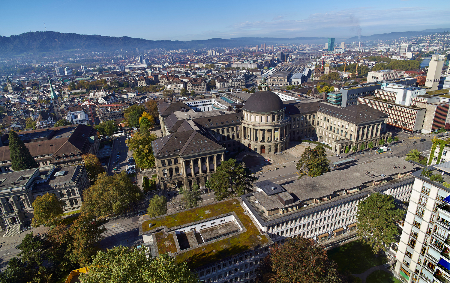Enlarged view: Aerial view, ETH Zurich, Zentrum