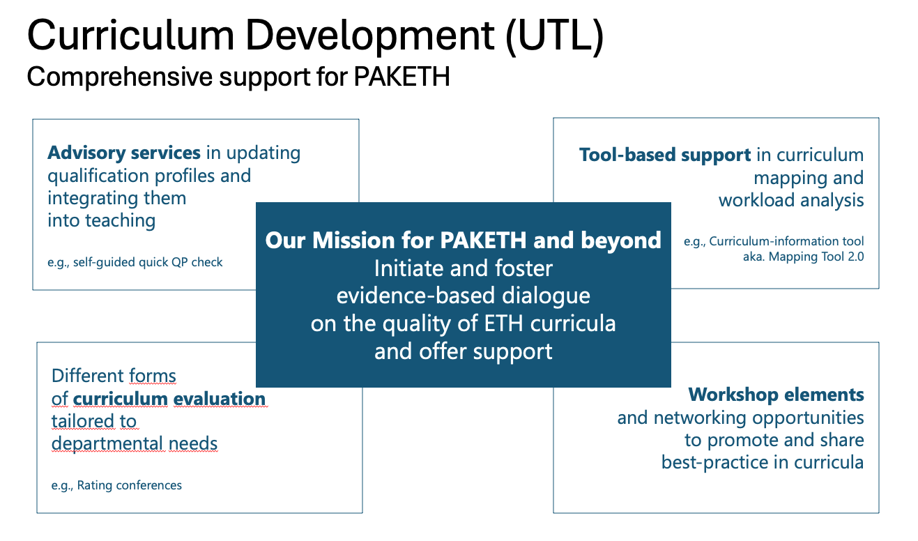 Enlarged view: Curriculum development at UTL