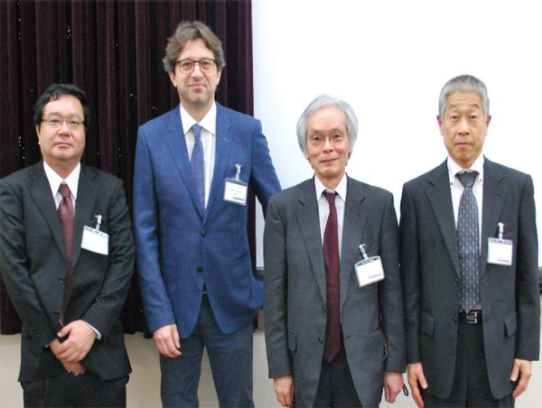 From left to right: Dr. Hasegawa, U-Tokyo; Prof. Schneider, ETH Zurich; Prof Funatsu and Dr. Takeda, U-Tokyo