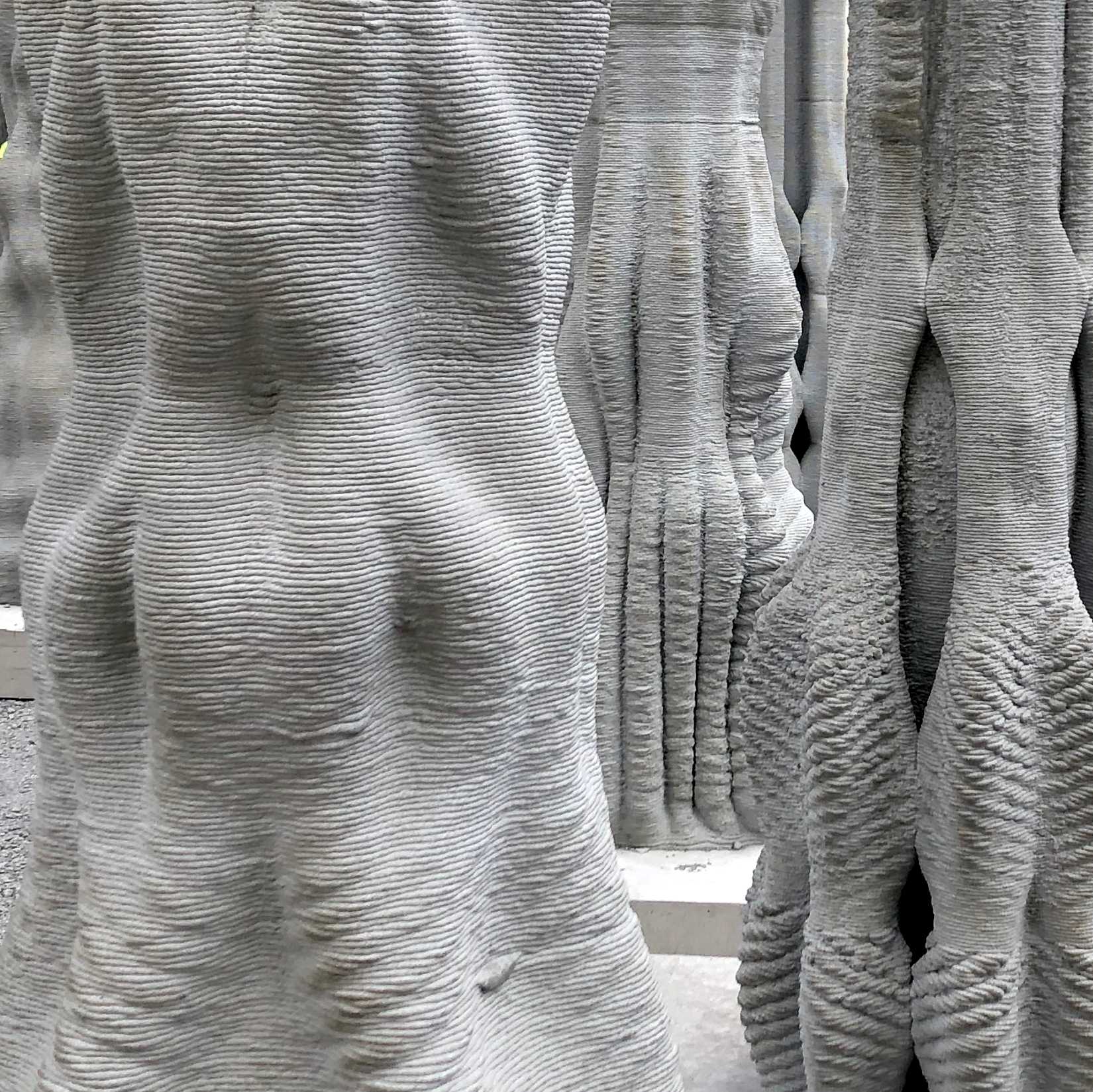Details and surface texture of 3D printed con-crete. © ETH Zurich / Angela Yoo, Digital Building Technologies