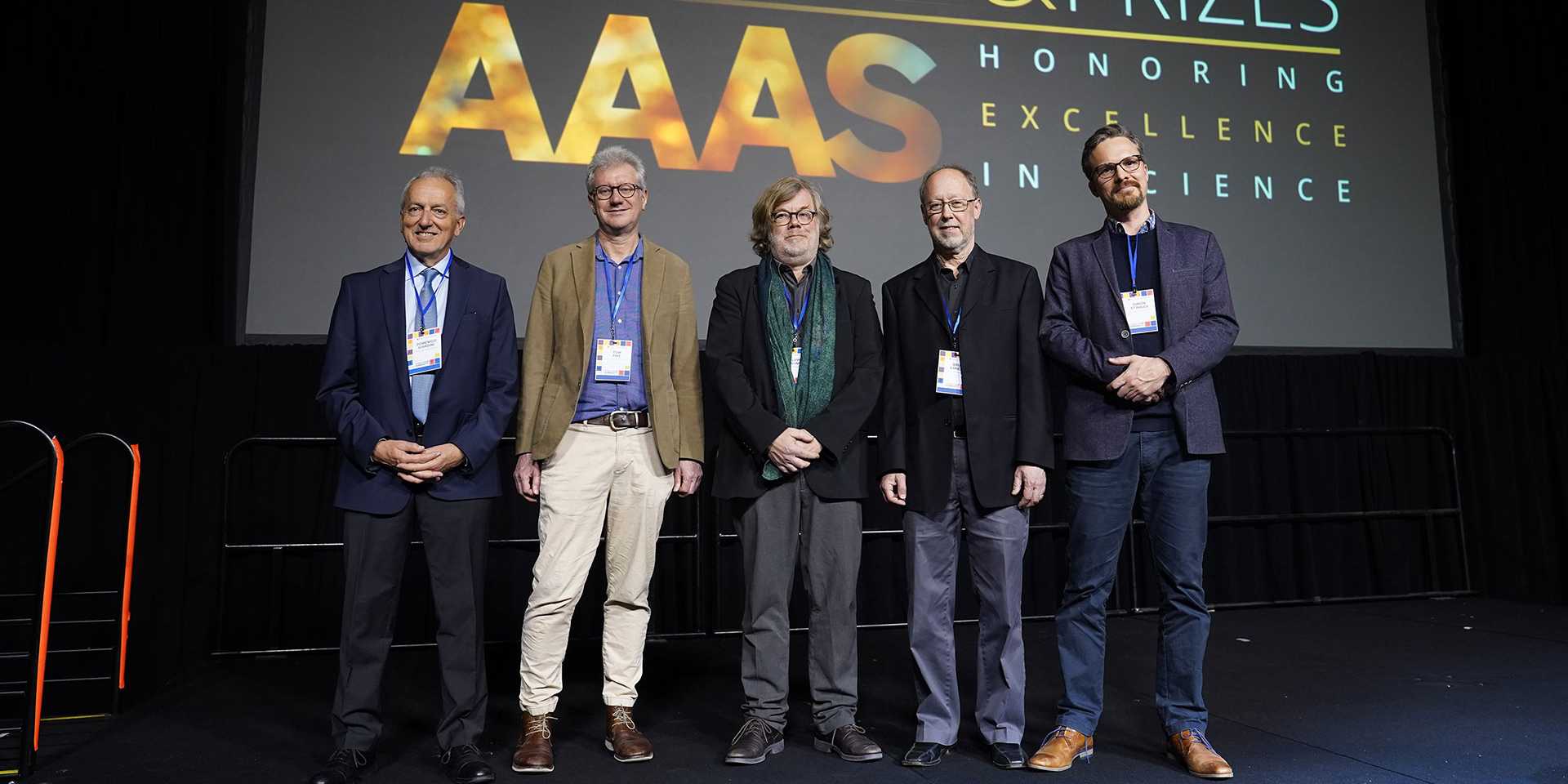 Simon Stähler (right) and co-authors awarded the AAAS Newcomb Cleveland prize. 