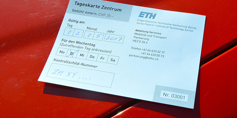 Parkierungsverordnung der ETH Zürich