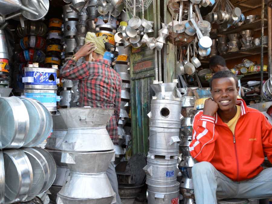 Street market in Addis Ababa