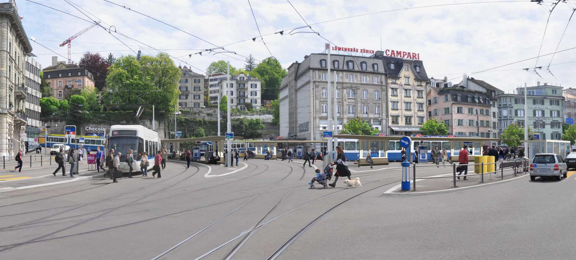 Enlarged view: Central Zürich