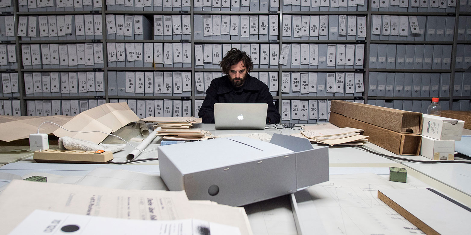 Enlarged view: First prize: "Hidden deep underground in the gta's Heinz Isler archive room, we wage a daily battle with a flood of paper that even the best database can do no more than stem." (Photo and text: Nicolas Ochsner / ETH Zurich)