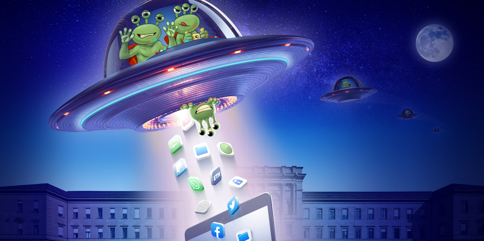 "Data thieves" disappear into space with stolen data. (Image: Spikelands)