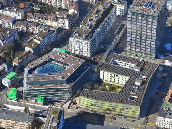Life Science Campus in Basel from above