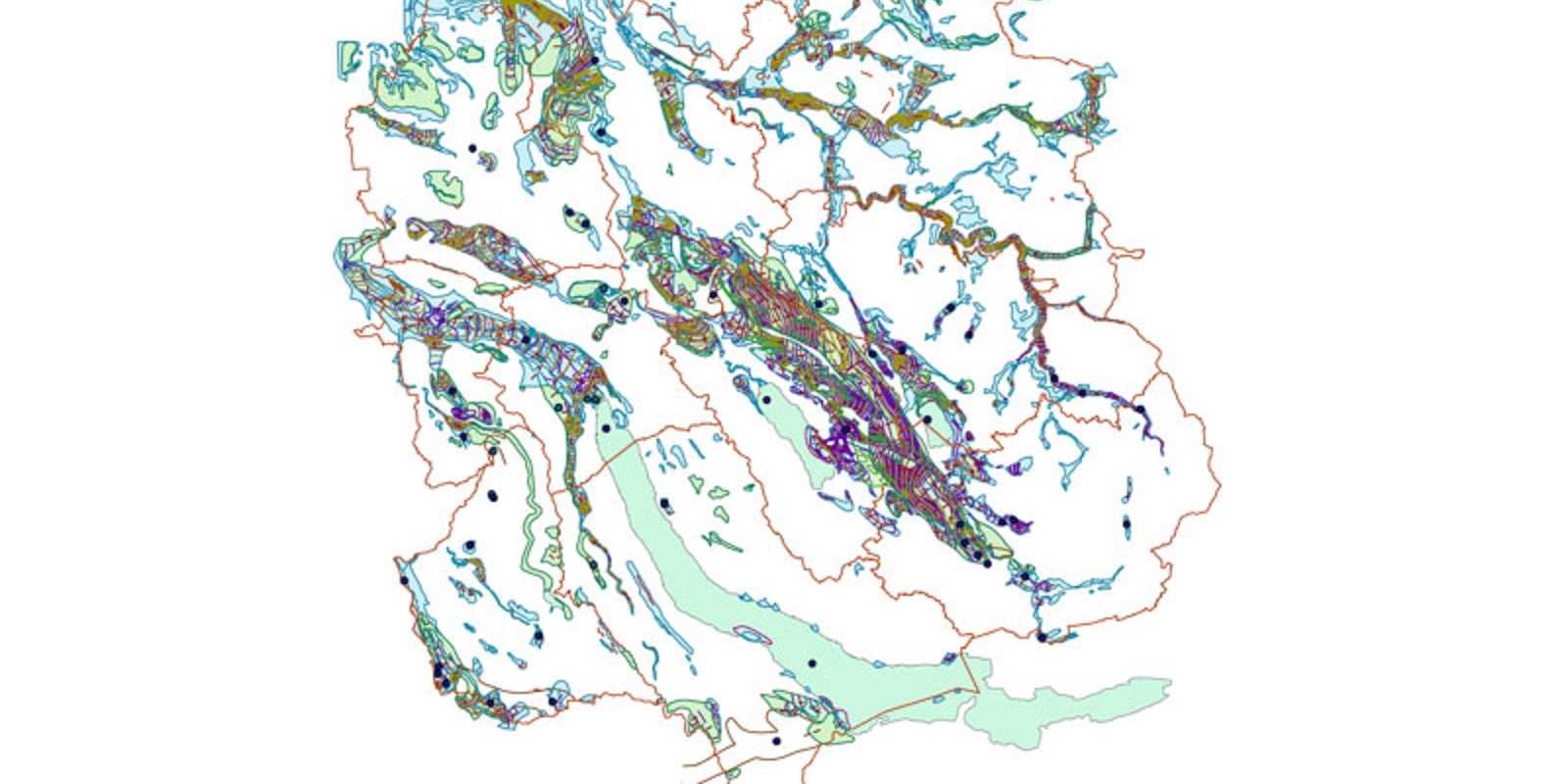Grundwasservorkommen. Zurich 2018. Electronic map in SHP format.