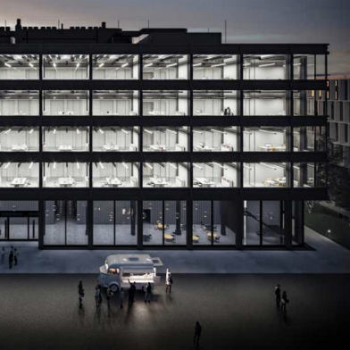 Visualisation of the new HPQ physics building on the Hönggerberg campus