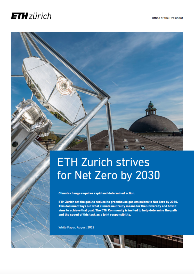 Cover of the ETH White Paper on Net Zero