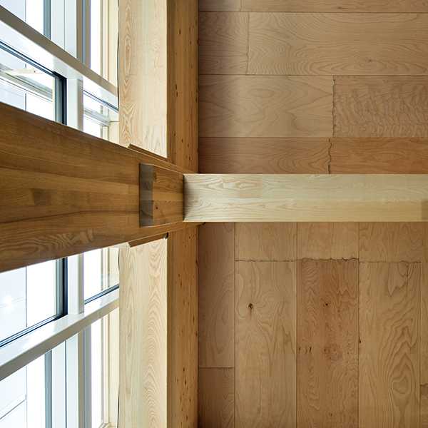 Sustainable wood construction joint in ETH House of Natural Resources
