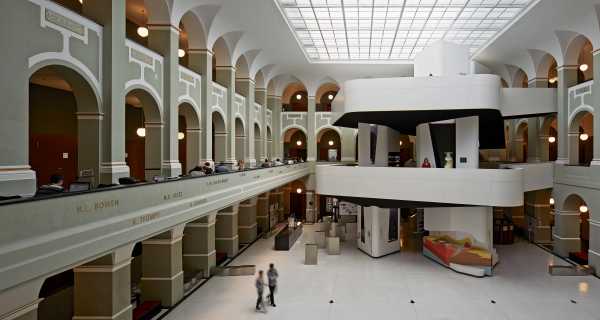 Interior of the building from the wide angle