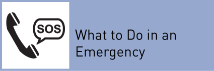subpages with information about what to do in an emergency