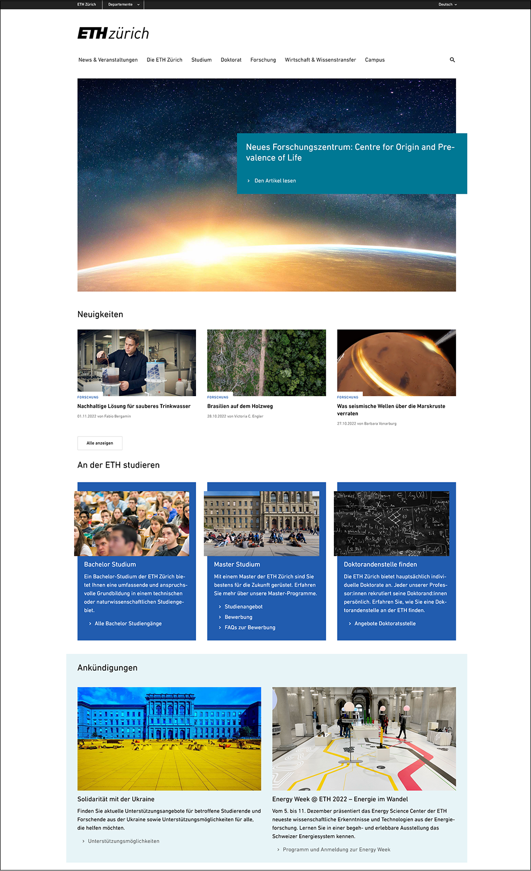 Enlarged view: Preview examples of the new Homepage design