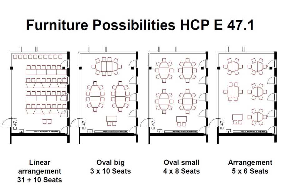 Enlarged view: HCP E 47.1 Furniture Possibilities