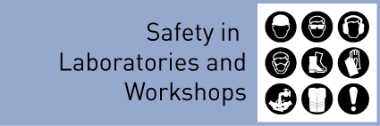 Subpage with information on safety in laboratories and workshops