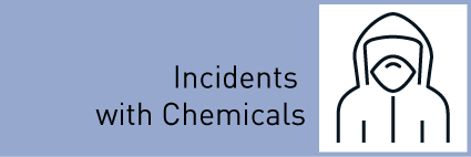information on how to react if an incidents with chemicals happens