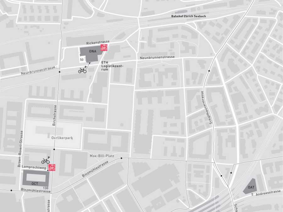 Vergrösserte Ansicht: Karte - Urban Connect Stationen ETH Oerlikon
